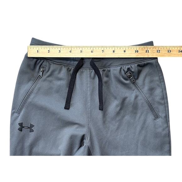 Under Armour Pennant Knit Gray Pants Joggers Youth Boy's Medium - Picture 3 of 6